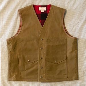 Filson Tin Cloth Buffalo Check Flannel Lined Vest